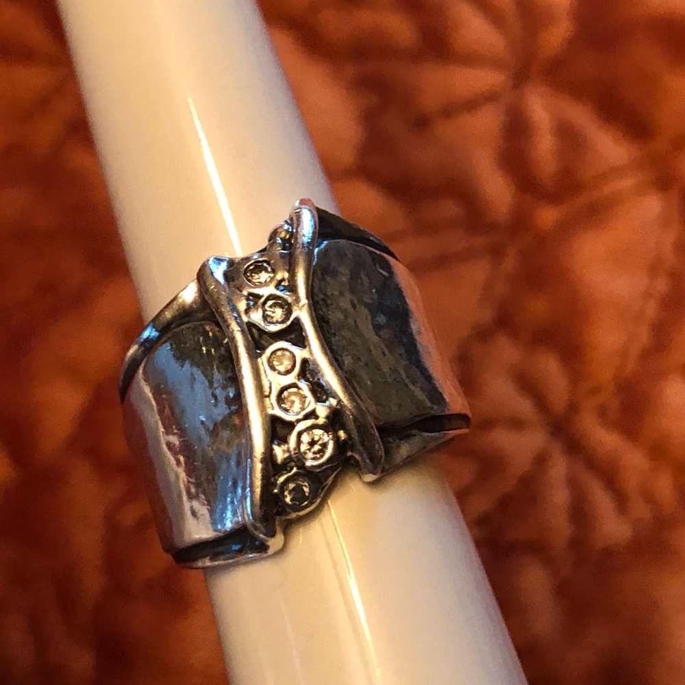 Silpada Hammered Sterling Silver Ring - Sz 9